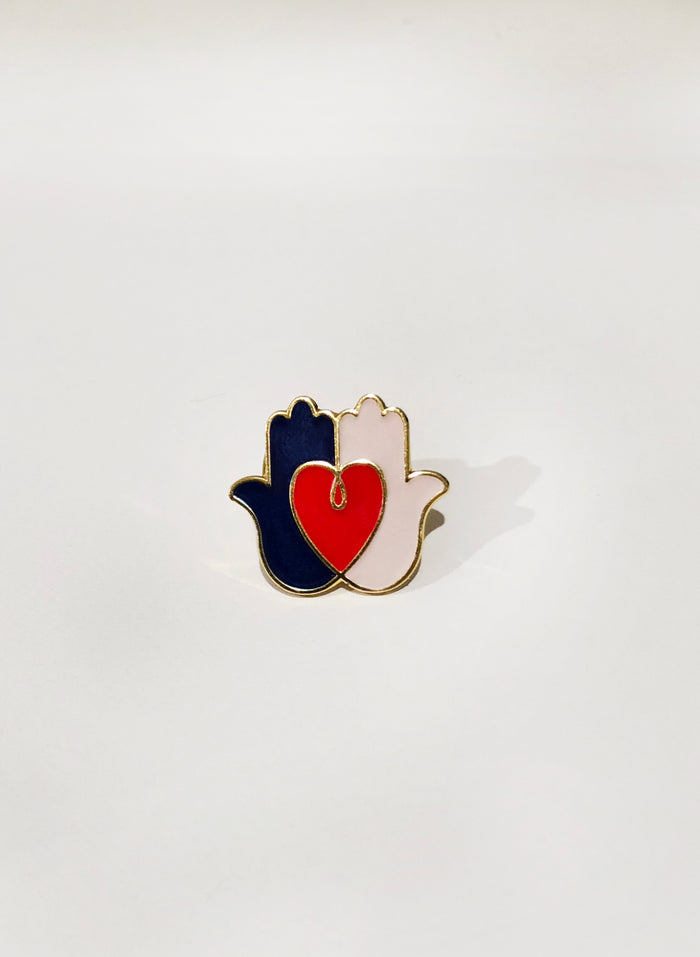 Loving Hands ethical manufacturing pin