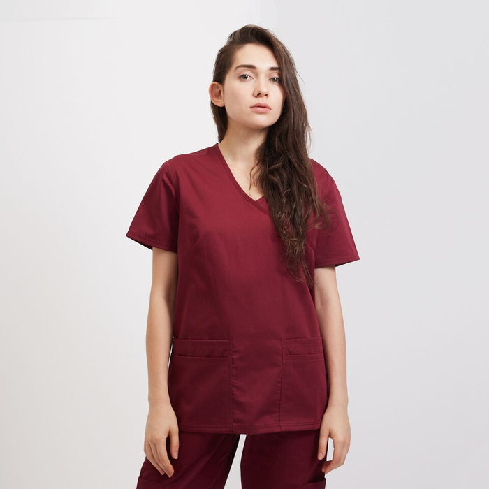 Maroon Ethically Made Scrub Tops