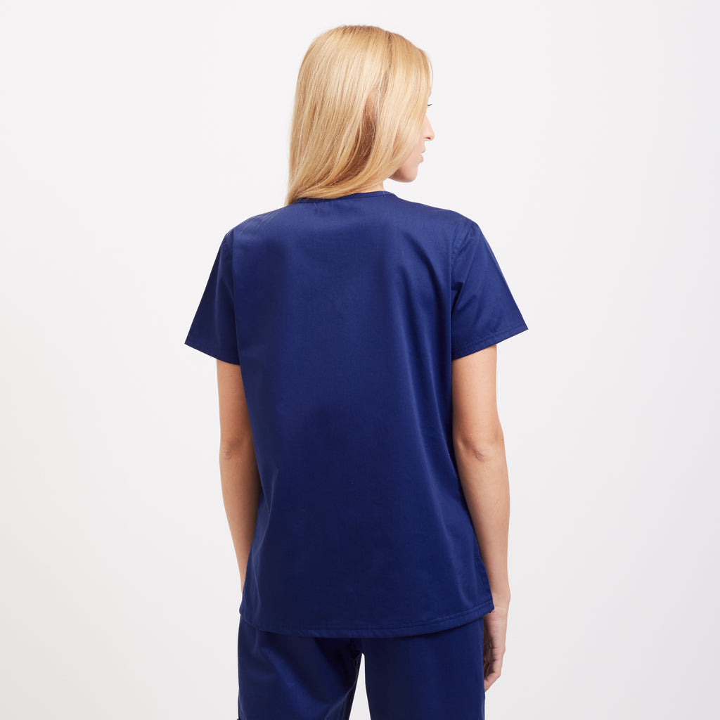 Medical Scrub Tops for Women in Navy