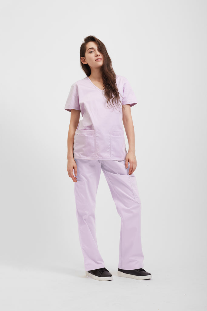 B Health's orchid medical scrubs