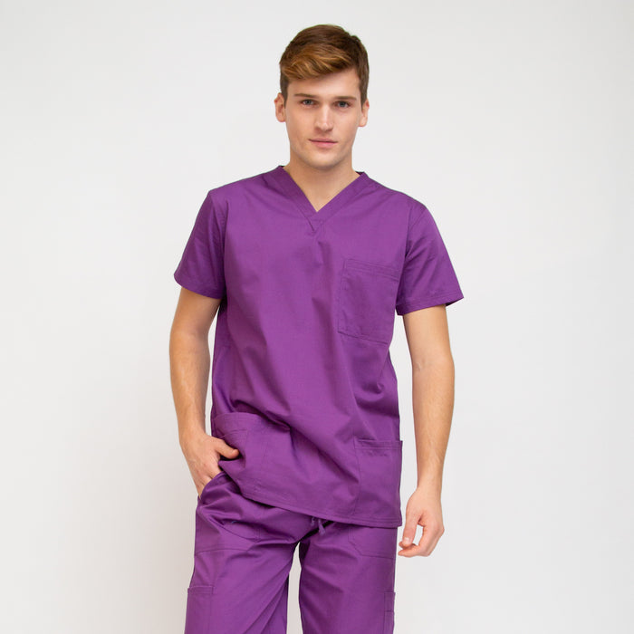 Men's Classic Fit Medical Top Purple