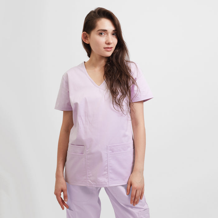Medical Scrub Tops Healthcare Uniform Orchid